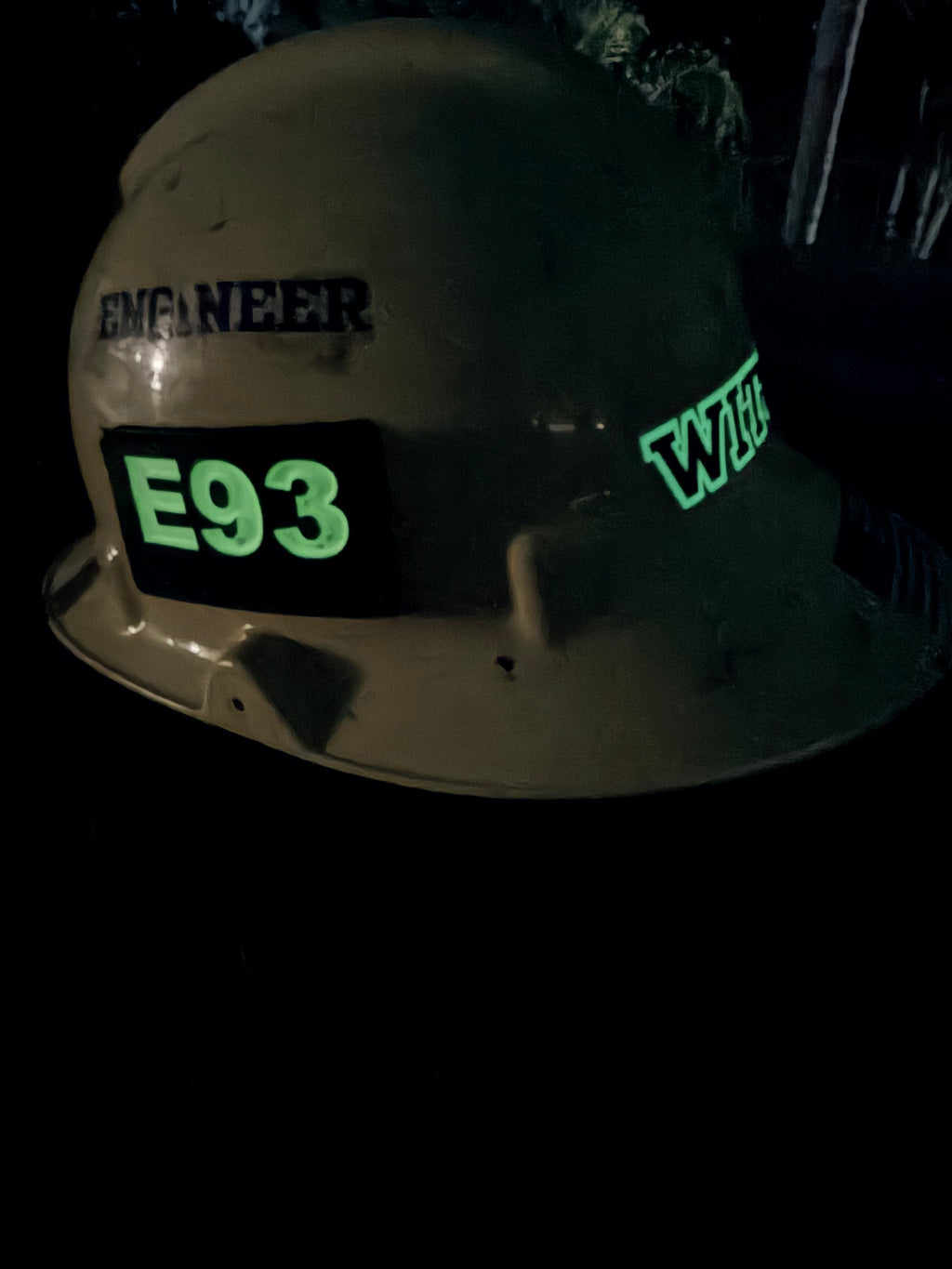 Custom Firefighter Leather Helmet Tag | Personalized Name & Number