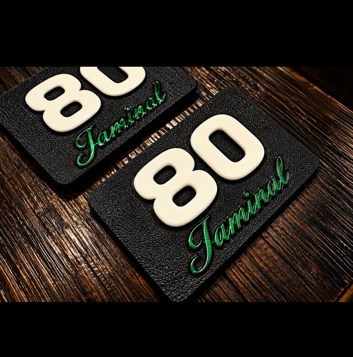 Custom Firefighter Leather Helmet Tag | Personalized Name & Number