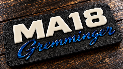 Custom Firefighter Leather Helmet Tag | Personalized Name & Number