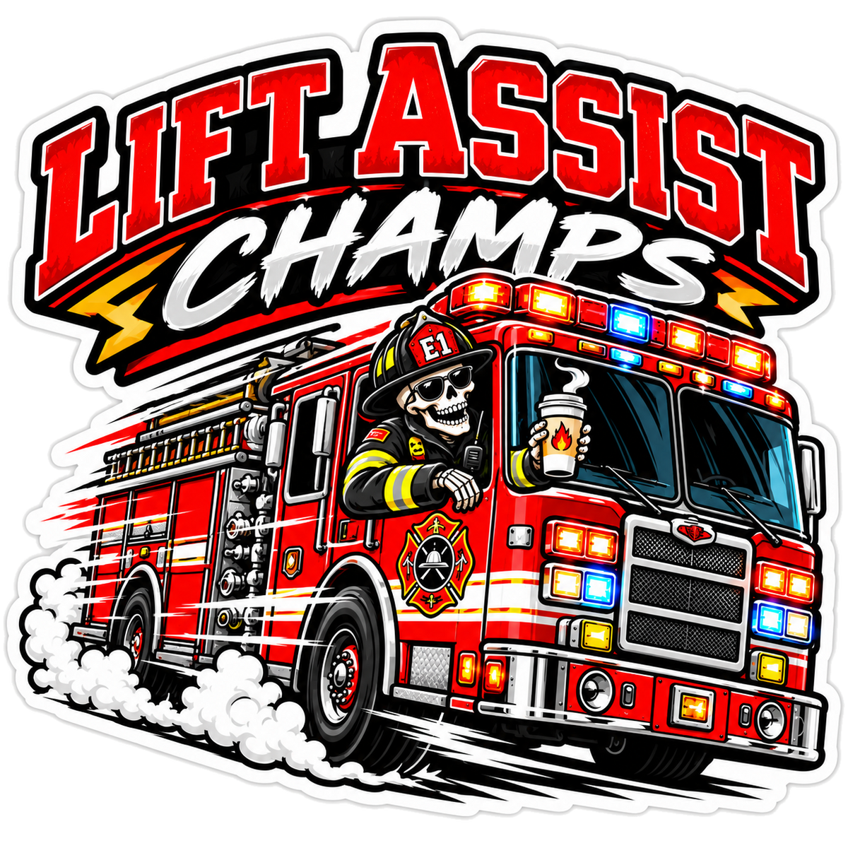 Lift Assist Champs | Engine Company Zero Sticker