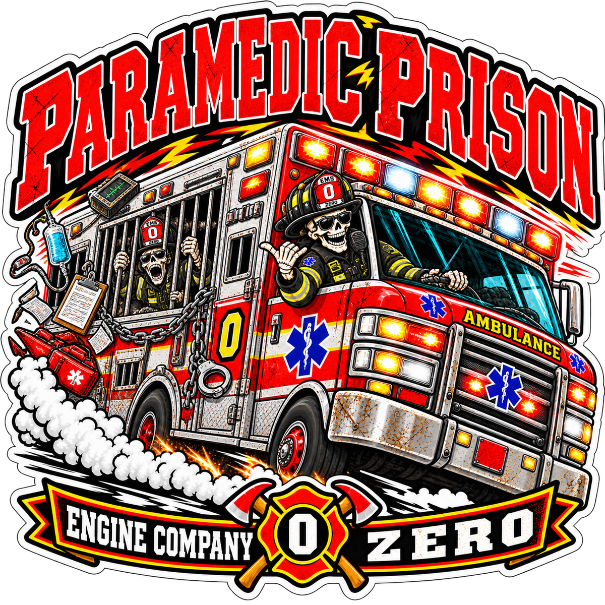 Paramedic Prison | Engine Company Zero Sticker