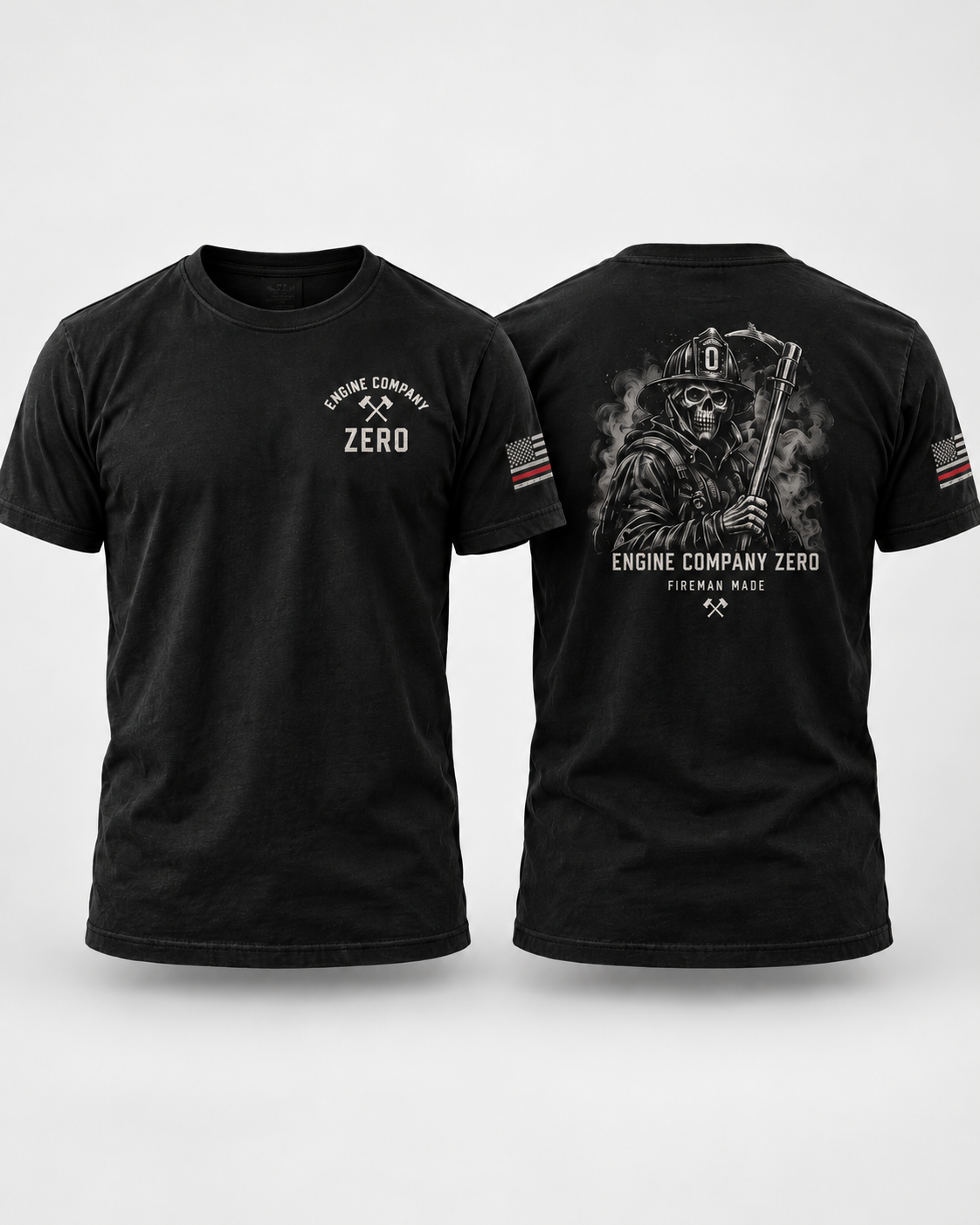 ENGINE COMPANY ZERO | SKELETON FIREFIGHTER TEE
