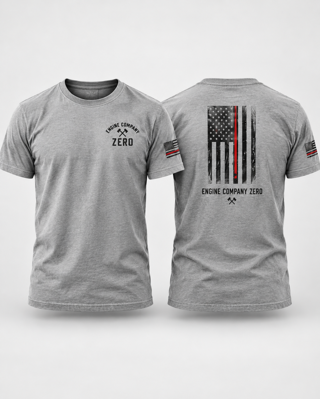 ENGINE COMPANY ZERO | THIN RED LINE FLAG TEE